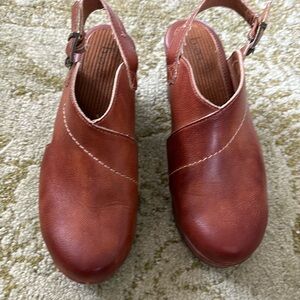 BOC Brown Leather Clog Heels